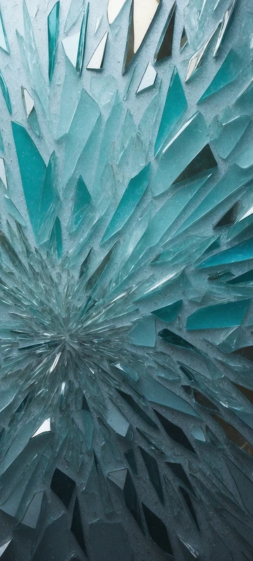 Blue Cracked Glass Mosaic