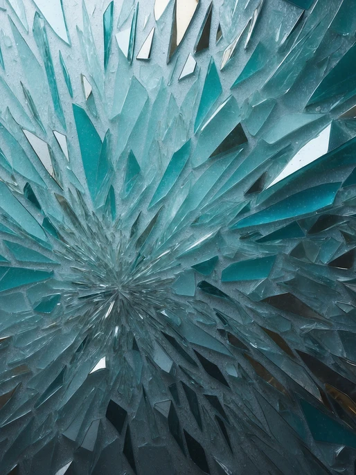 Blue Cracked Glass Mosaic