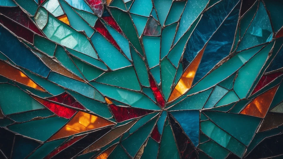 Vibrant Mosaic Glass Pattern