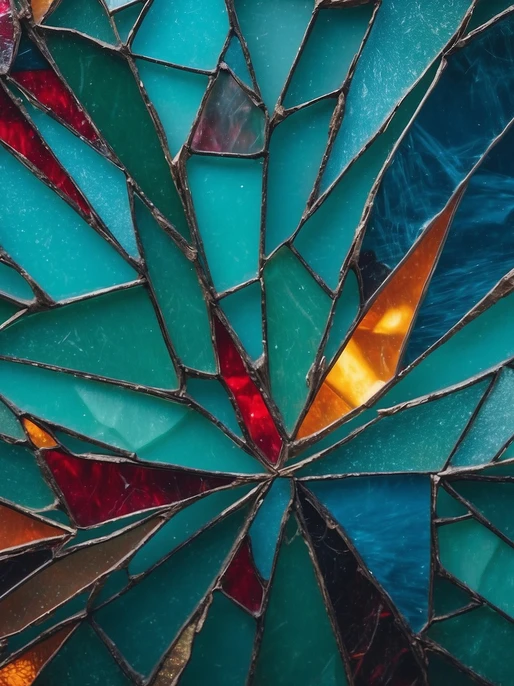 Vibrant Mosaic Glass Pattern