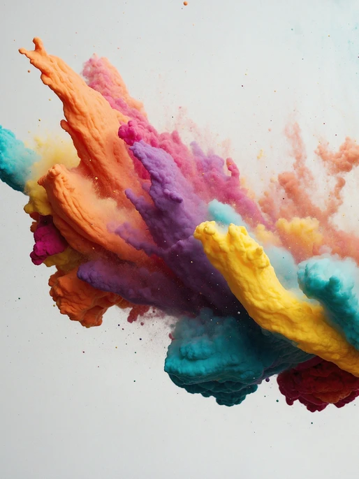 Color Powder Cascade Image