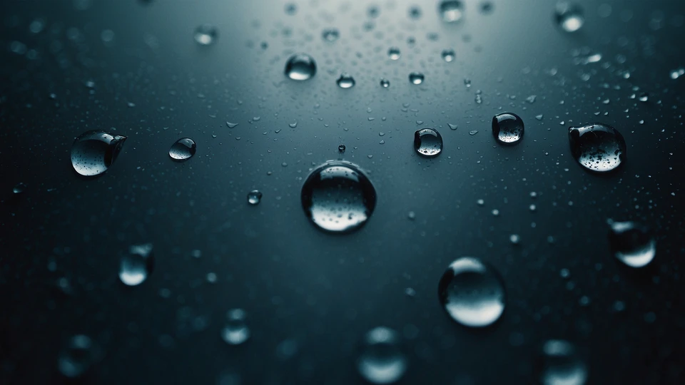 Waterdrop on Window Screen Image