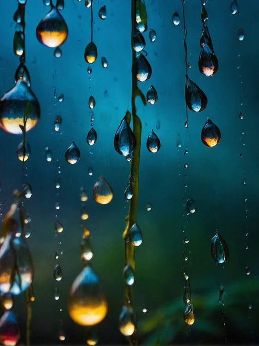 Raindrops as Sparkling Jewels