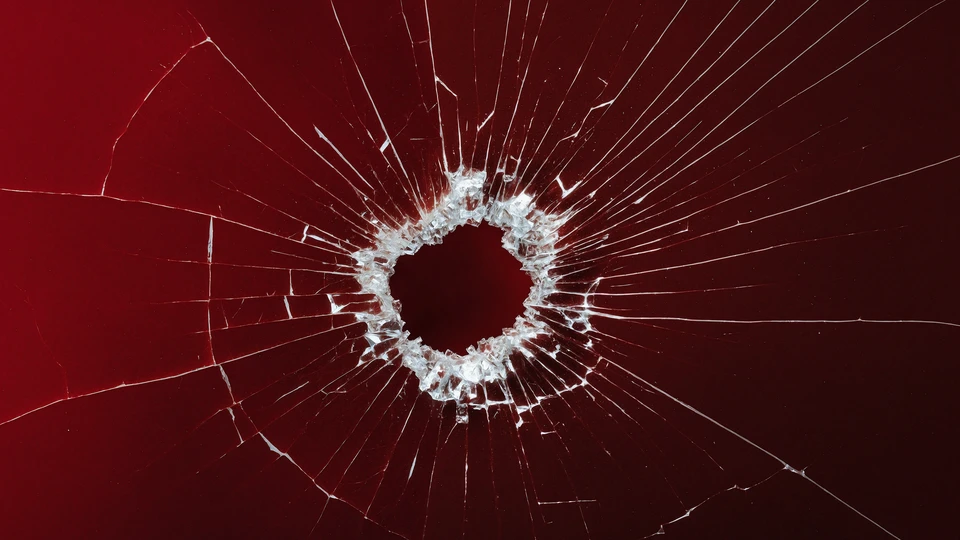 Red Shattered Glass Background
