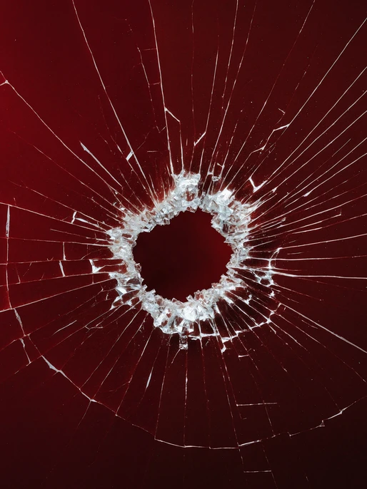 Red Shattered Glass Background