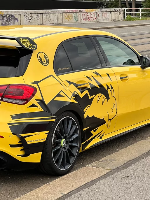 Pikachu Car Wrap Background 