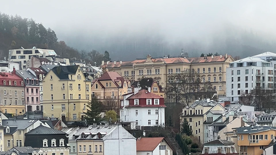Town Cloudy Day Background
