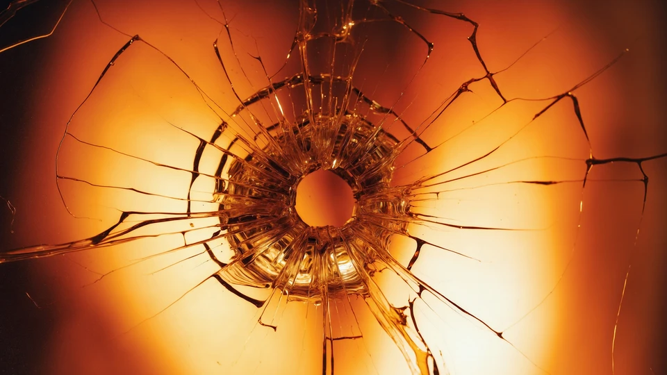 Glass Bullet Hole Image