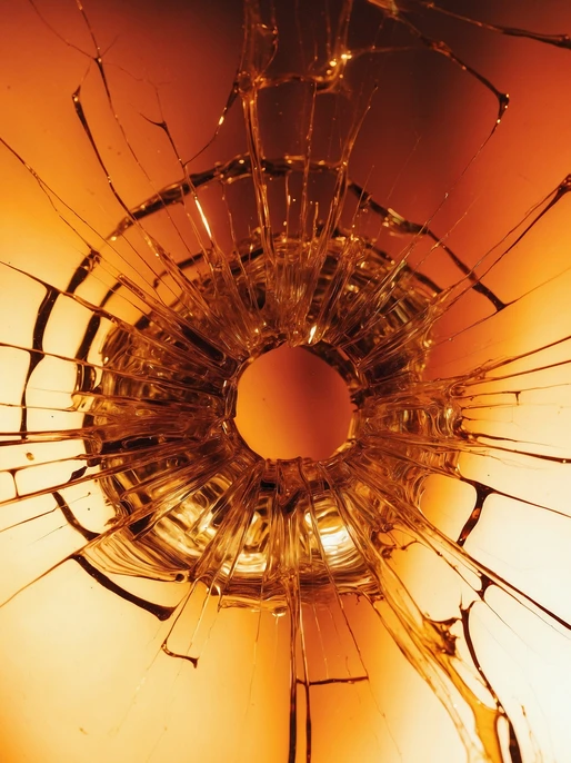 Glass Bullet Hole Image