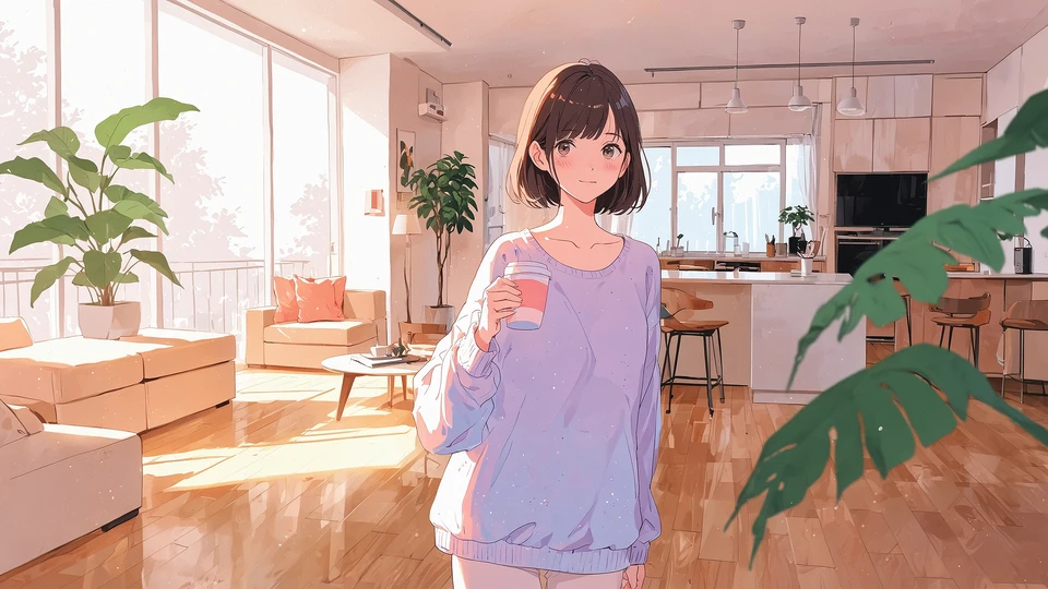 Coffee Break Anime Screen Image