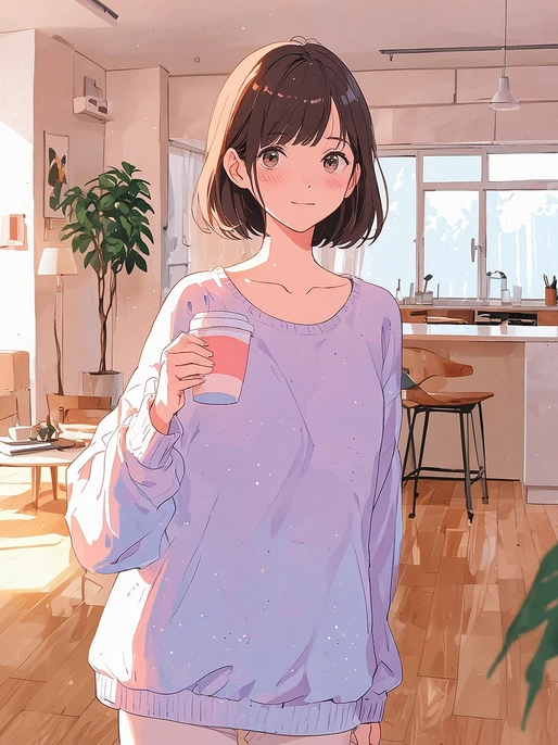 Coffee Break Anime Screen Image