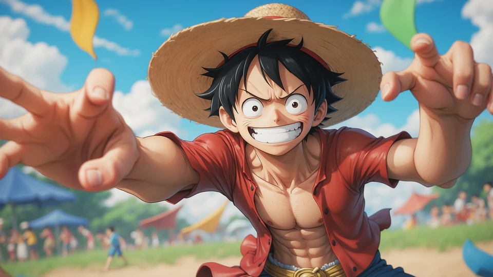 Close-Up Luffy Anime Wallpaper