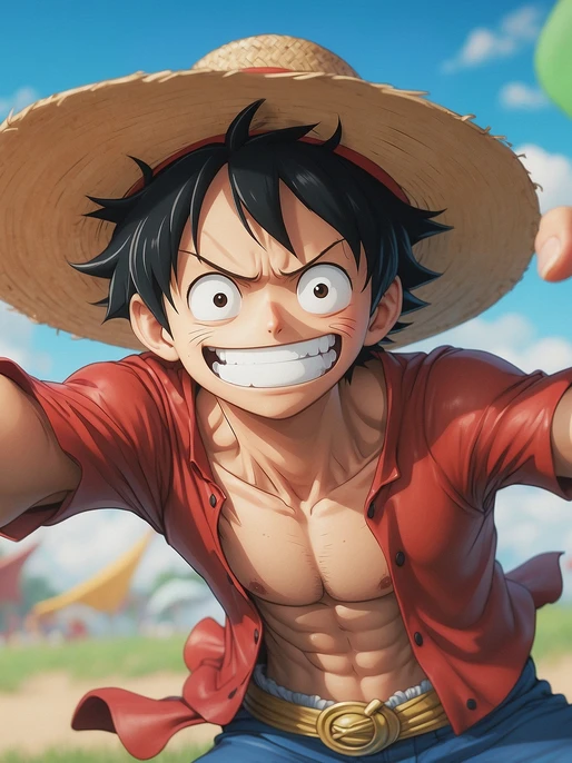 Close-Up Luffy Anime Wallpaper