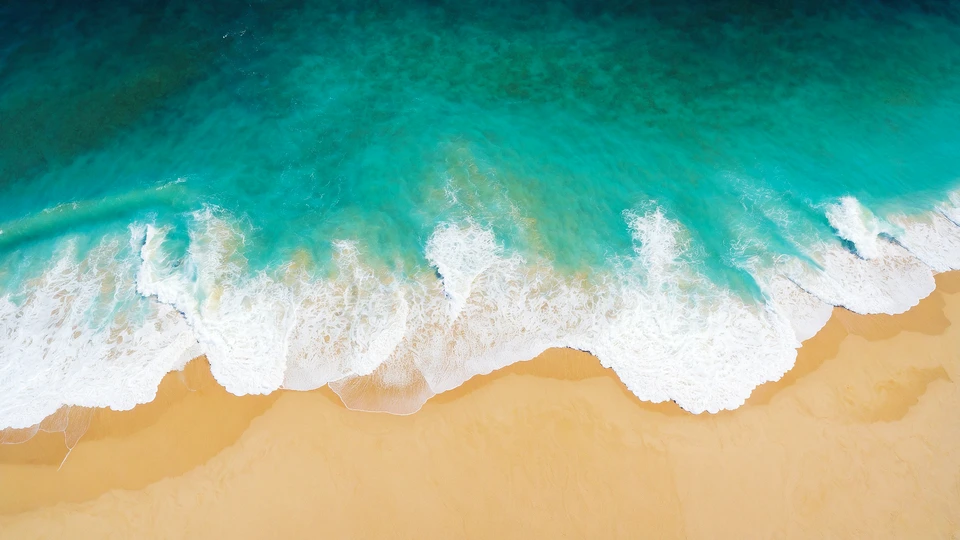 Serene Ocean Beach Background