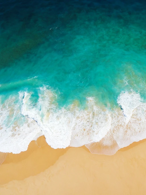 Serene Ocean Beach Background