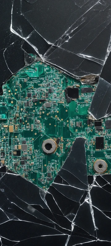 Broken Glass with Chip Wallpaper