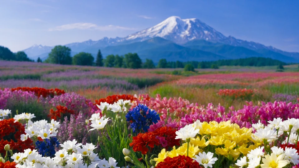 Spring Mountain Flowers Image