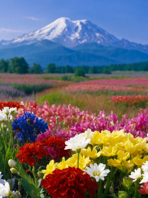 Spring Mountain Flowers Image