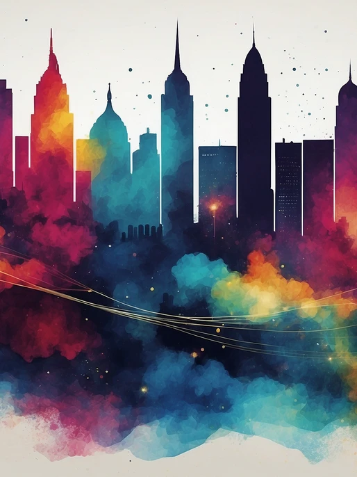 Gravitational Waves Cityscape