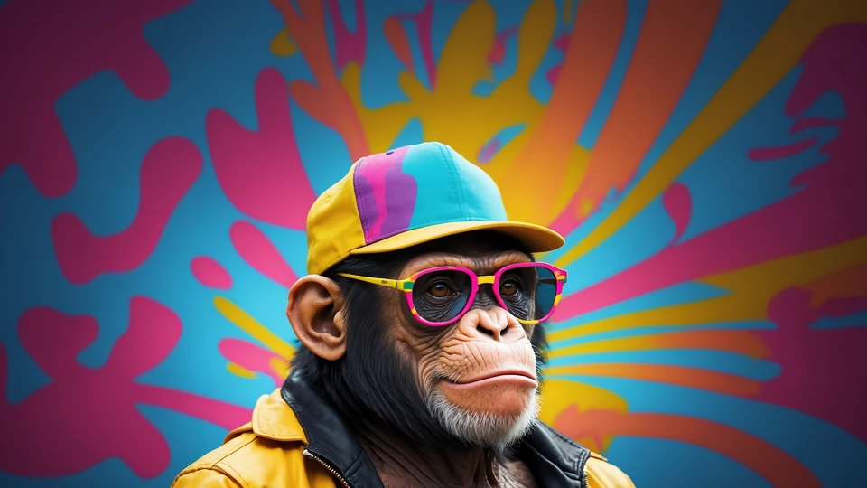 Chimpanzee with Sunglasses Screen