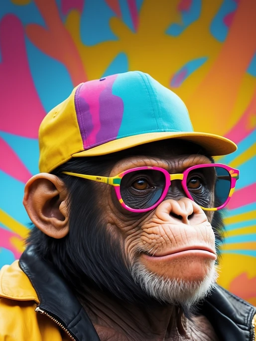 Chimpanzee with Sunglasses Screen