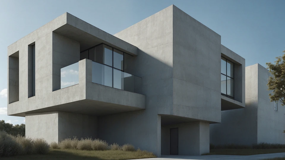 Grey Concrete Building Wallpaper