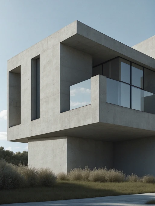 Grey Concrete Building Wallpaper