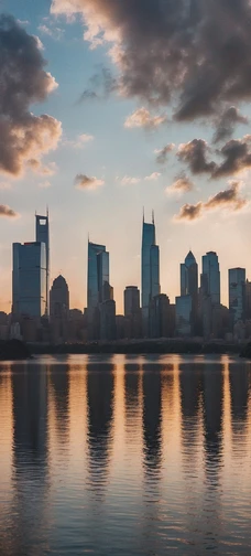 Urban River Skyline Image