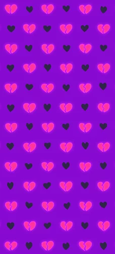 Purple Broken Hearts Screen