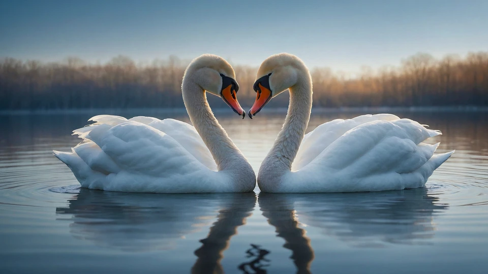 Swan Love Wallpaper