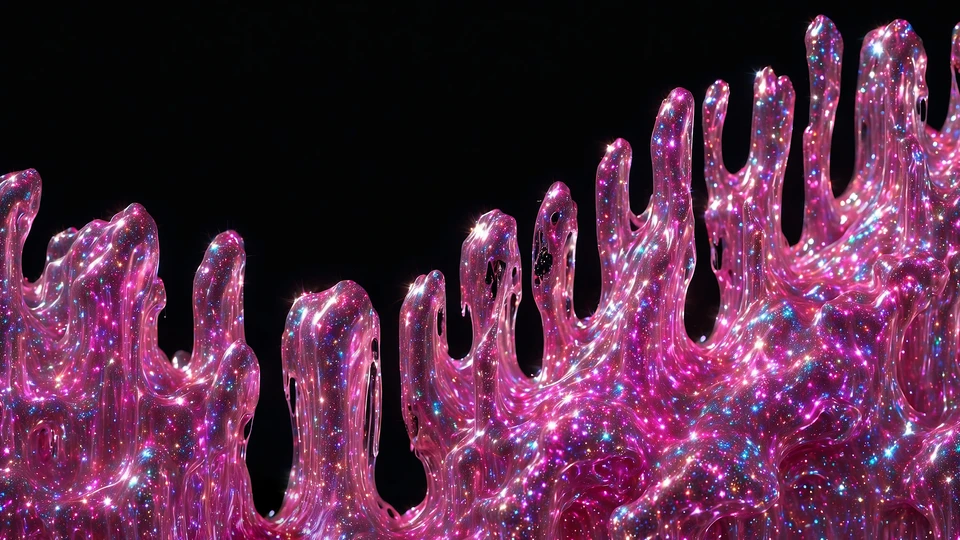 Glittery Pink Drip Screen Image