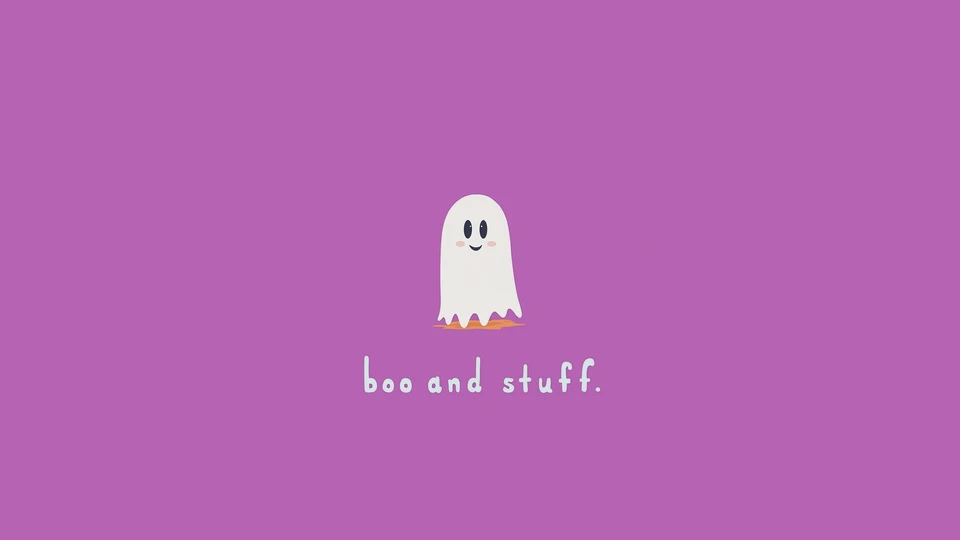Cute Ghost Purple Wallpaper