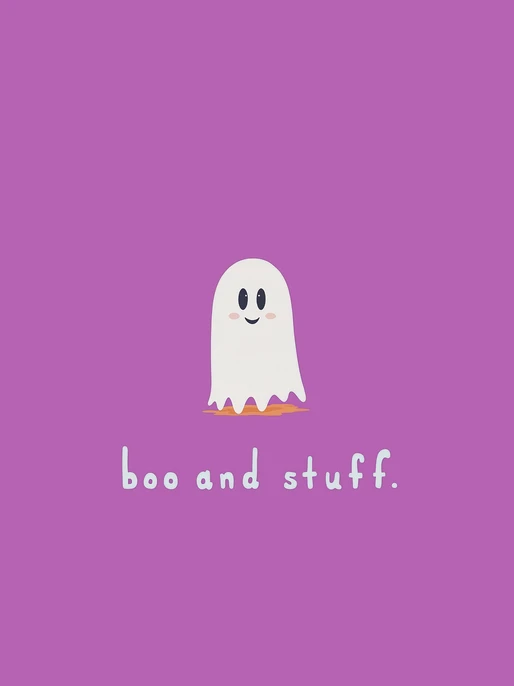 Cute Ghost Purple Wallpaper