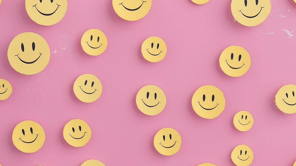 Preppy Smiles Pink Background