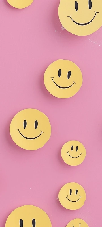 Preppy Smiles Pink Background