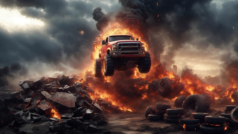 Monster Truck Fury Background