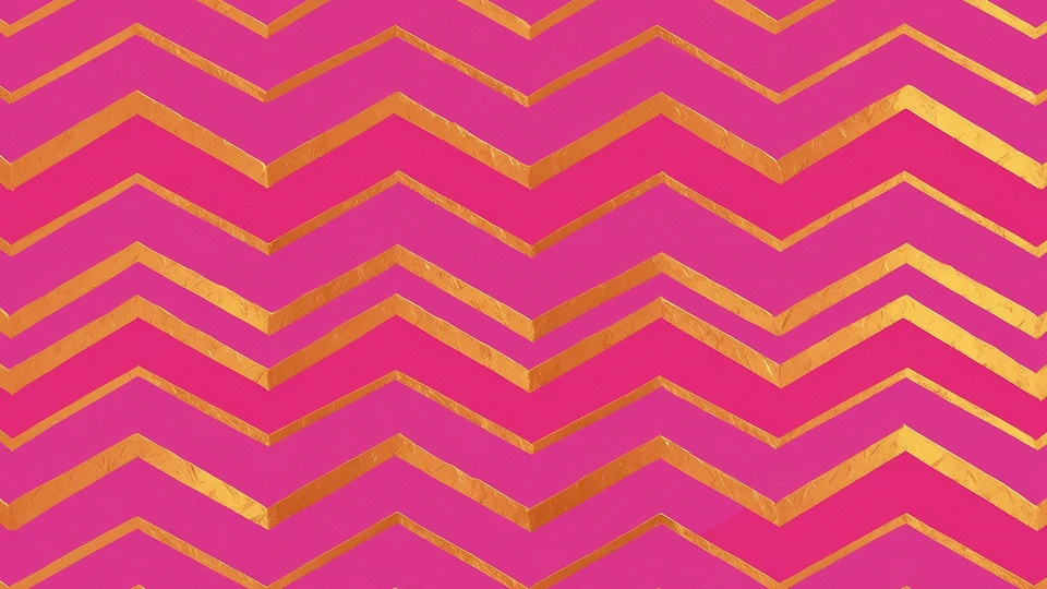 Pink Gold Zigzag Background