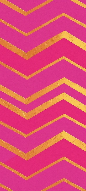 Pink Gold Zigzag Background