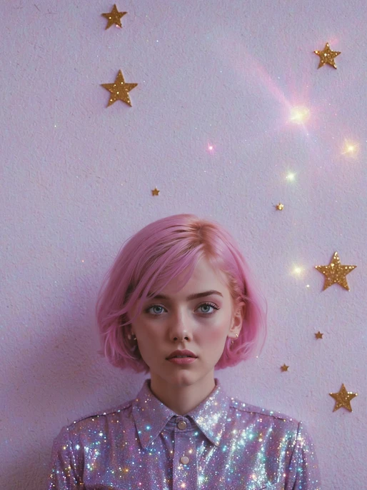 Preppy Woman Starry Wallpaper