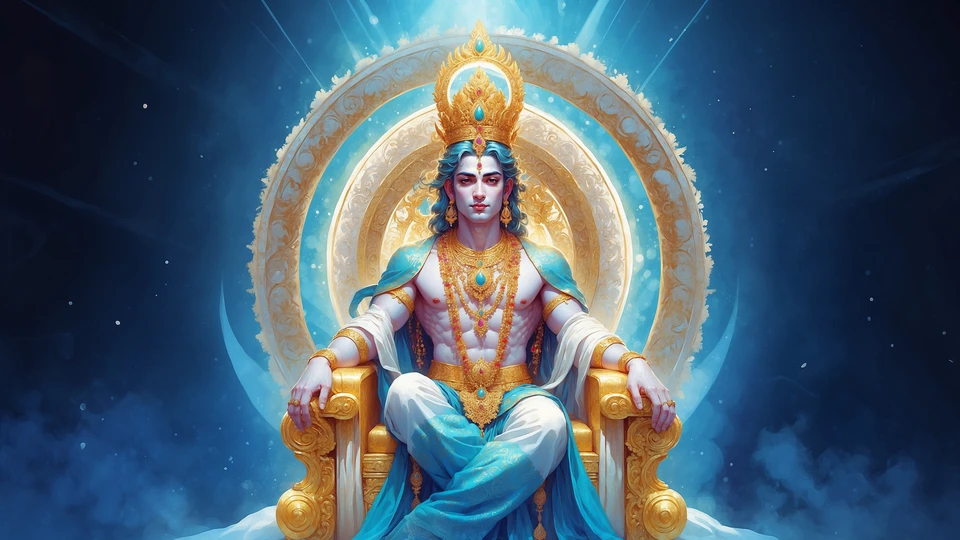 Lord Ayyappan Radiant Background