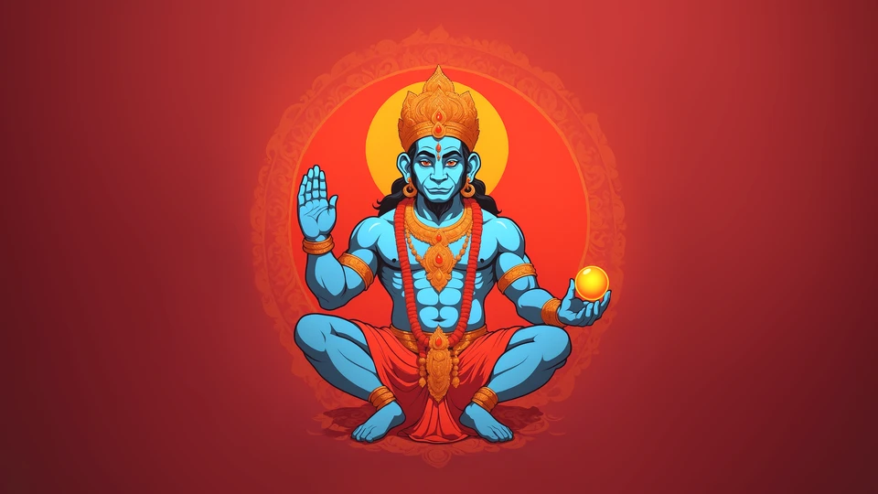 Hanuman Outline Wallpaper