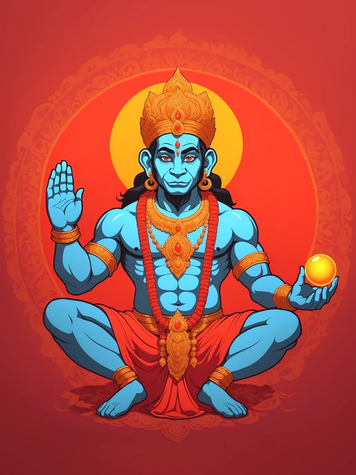 Hanuman Outline Wallpaper
