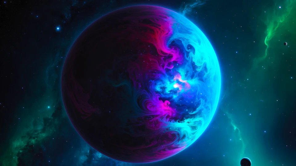 Mystical Planet in Space