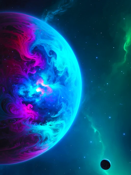 Mystical Planet in Space