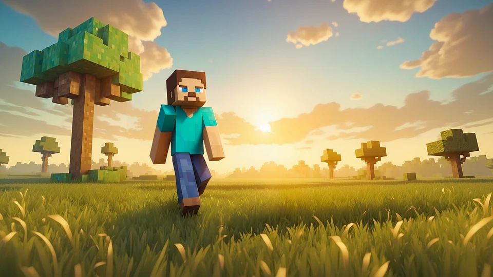 Minecraft Sunset Online Games Image