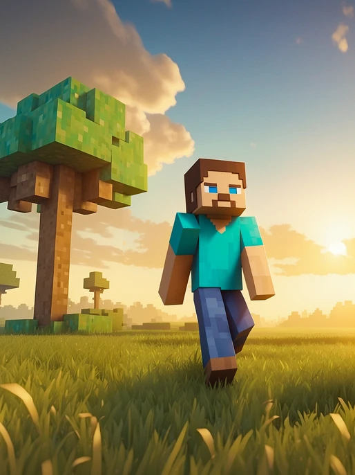 Minecraft Sunset Online Games Image