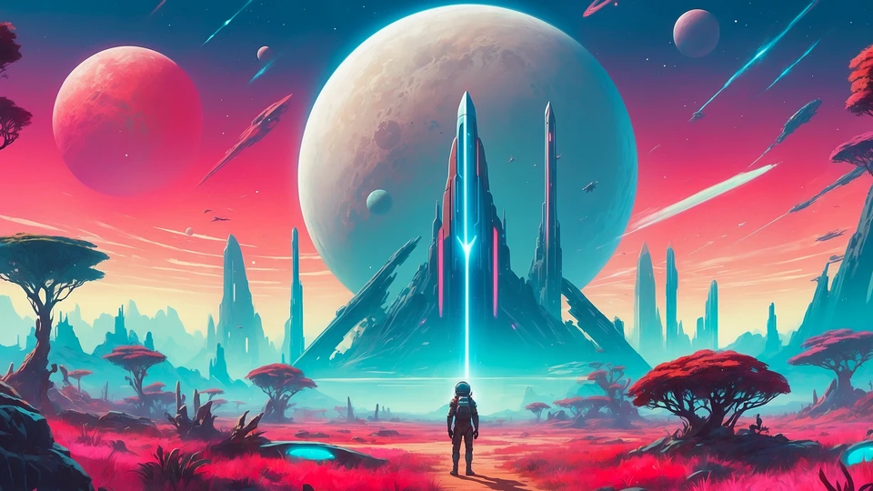 Futuristic Alien Background 