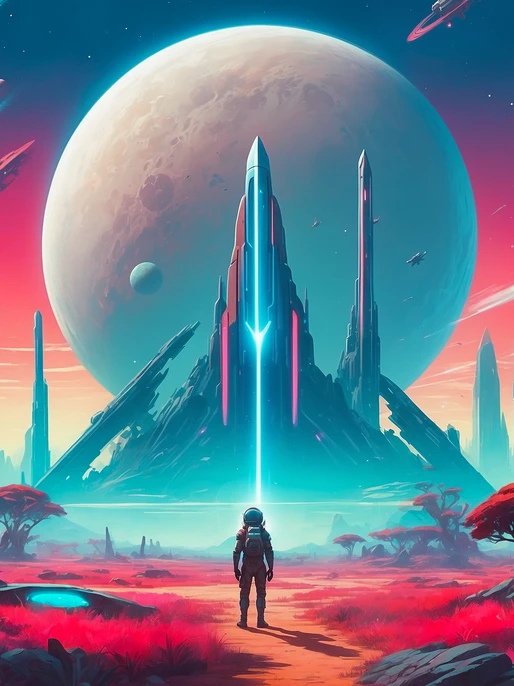 Futuristic Alien Background 