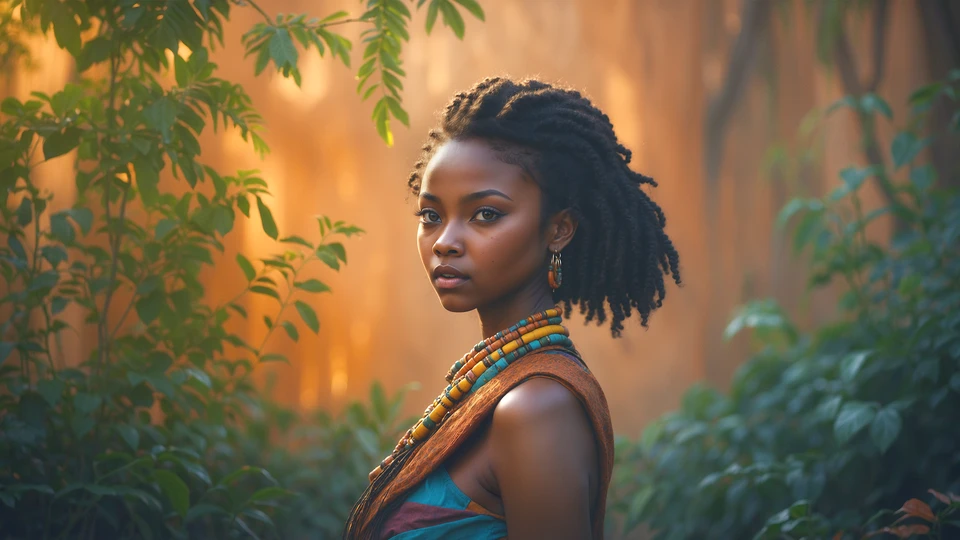 African Woman Lu Ji Wallpaper