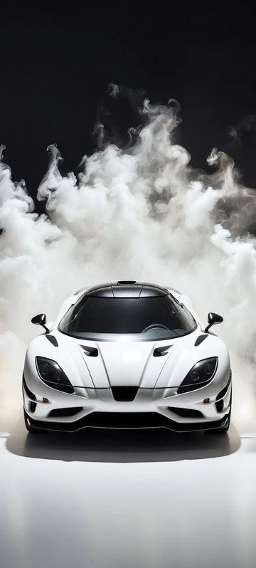 White Smoke Supercar Screen Image